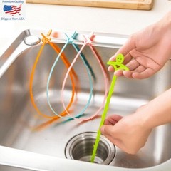 Drain Stick Hair Clog Remover Plastic Hook Hand Snake Easy Plumbing Pipe UnBlock