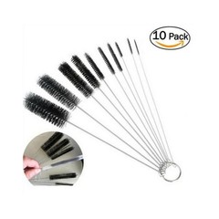 US Nylon Straw Brush Cleaner Bottle Tube Pipe Small Long Cleaning 10Pcs Set