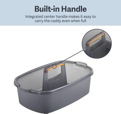 Stylish 1.85 Gallon Cleaning Caddy with Orange Handle – Versatile Organization