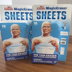Mr. Clean Magic Eraser SHEETS 16 Count, 32 Thin Dry Sheets Total PACK OF 2