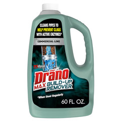 Drano (60 Fl oz). Commercial Line Max Build-Up Remover Drain Cleaner Pour bottle