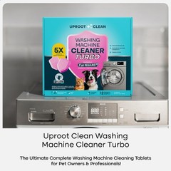 Turbo Washing Machine Cleaner Tablets – 5x Stronger, 12-Mo Supply, Pet Safe, Rem