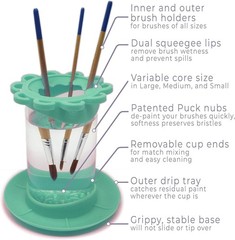 Ultimate Rinse Cup Paint Brush Cleaner, Mug 4 in, Green | Non-Spill Paint Wat…