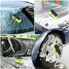 Car Wash Brush Head 8, Scrub Brush Attachment for Extension Pole, Outdoor Cle…