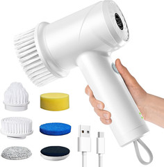 Electric Spin Scrubber – Cordless IPX7 Waterproof Shower Scrubber with 2 Speed S