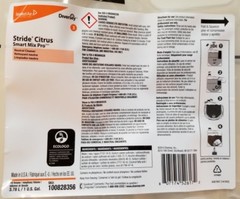 Diversey Stride Neutral Cleaner, Citrus Scent, Smart Mix Pro Bag, 6 Pack =6 gal