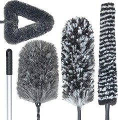 4-in-1 Duster Kit, 5.6ft Extension Pole, Washable Microfiber, Static Cleaning