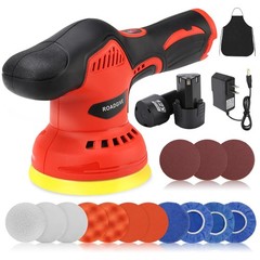 Cordless Car Buffer Polisher with 2PCS 2.0Ah Battery, 5 Inch/6 Inch 8 Variabl…