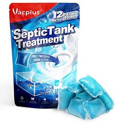 Septic Tank Treatment 12 Pcs for 1 Year Supply Dissolvable Packs Easy Operation