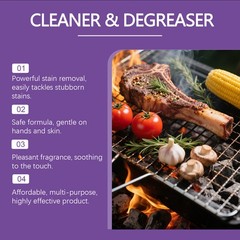 Fast-Acting Heavy-Duty Grill Degreaser Spray, 120ml BBQ Grill Degreaser Cleaner