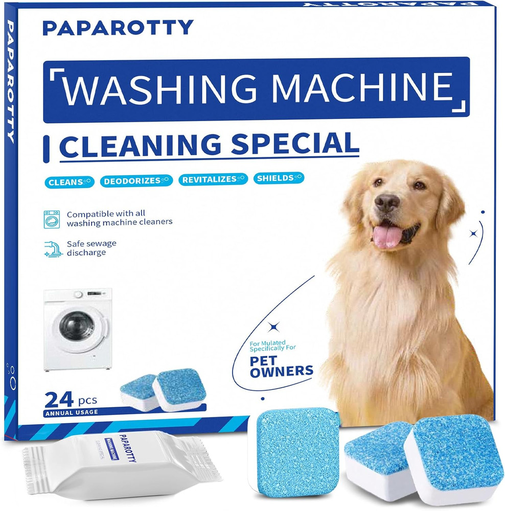 Washing Machine Cleaner Tablets – 24 Pack (12 Month Supply) | HE Compatible for