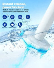 60 Pack Toilet Brush Wand Refills, Instant Foam Cleaner, Odor Neutralizing, Snap