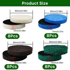 32pcs Electric Cleaning Brush Pad Set, 8 Foam Pads 8 Kitchen Mats 8 Performan…