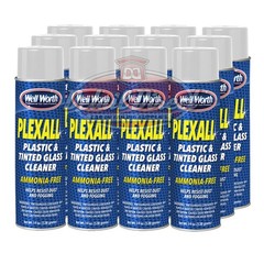 Well Worth PLEXALL Plastic Glass Cleaner, Window Tint Safe 12 Pack