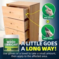 6oz Wood Lubricant & Wood Wax Paste Wax for Wood, Sliding Drawer & Door Hing…