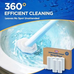 HHXI 60Ct Disposable Toilet Brush Refills, Toilet Bowl Cleaner Refills, Bathr…