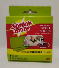 Scotch Fur Fighter 3M Pet Hair Refill Sheets 8 Pack Upholstery DISCONTINUED