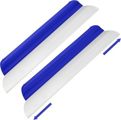 2 Pack 14 Inch Car Drying Squeegee Blue Longer Silicone Water Squeegee Window