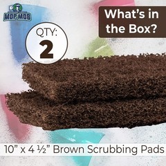 Heavy Duty XL Brown Scouring Pad 2 Pack. 10 x 4.5in Large Multipurpose Nylon …