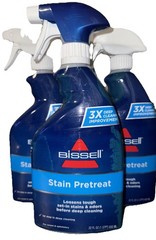 3 NEW Bissell 4001 Tough Stain Pre-Treat 22 oz Upholstery and Carpet Cleaner