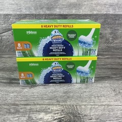 2 Pack Scrubbing Bubbles Fresh Brush Heavy Duty Refills Citrus, 16 Pads Total