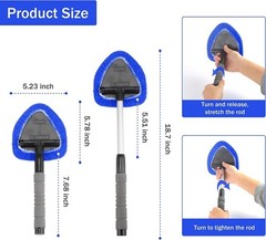 Extendable Car Window Glass Wiper Cleaner Brush Windshield Cleaning Tool Kit