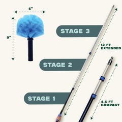 EVERSPROUT 5-to-12ft Telescoping Durable Duster with Extension Pole