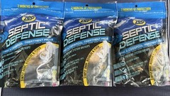 ZEP Septic Defense Tank & Cesspool Treatment Packs 12 Oz Total (3 Bags@4 Oz Ea)
