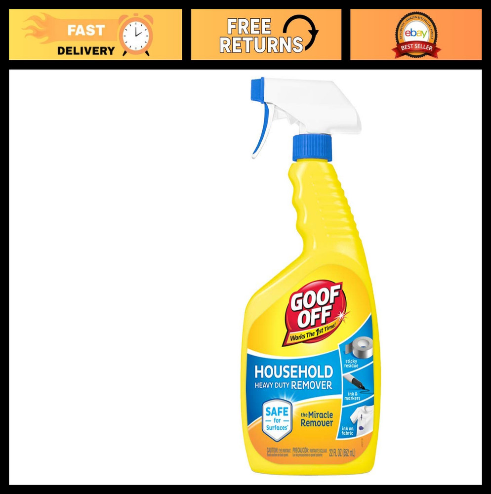 Heavy Duty Cleaner & Remover, 22 oz Trigger Spray for Tough Stains & Adhesives