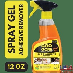 Sticky Adhesive Remover Spray Gel Citrus Scent Drip-Free Hard Surfaces Fabric US