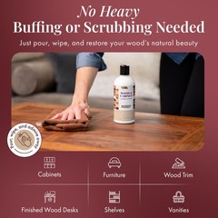 Wood Cleaner and Furniture Polish 16oz 2 Pack Cabinet Table Conditioner Almond