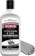 Stainless Steel Sink and Cookware Cleaner Polish with Microfiber Cloth – 8 Ounce