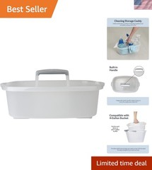 Portable 1.5-Gallon Cleaning Caddy – Durable Plastic with Convenient Handle