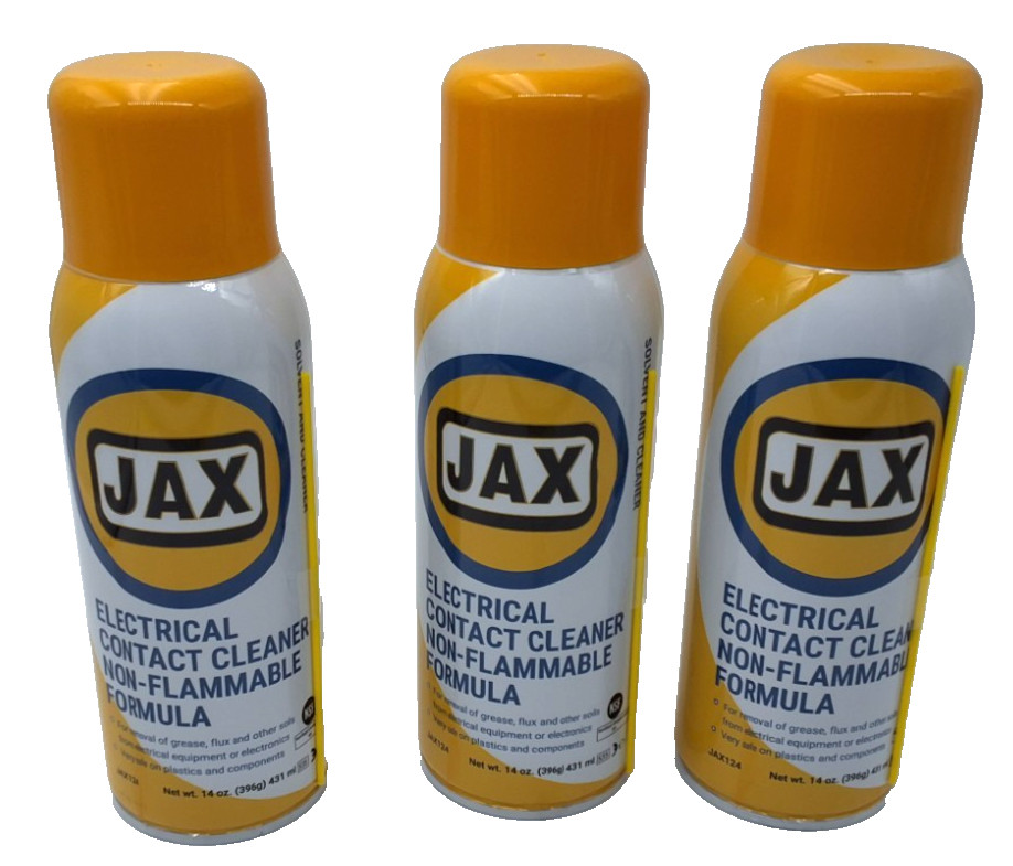 JAX Electrical Contact Cleaner 3.25 OZ Quick Dry Residue Free Electronics Spray