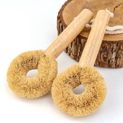 1PC Practical Pan Brushes with Wood Handle Natural Pot Brushes Wooden Dish Brush