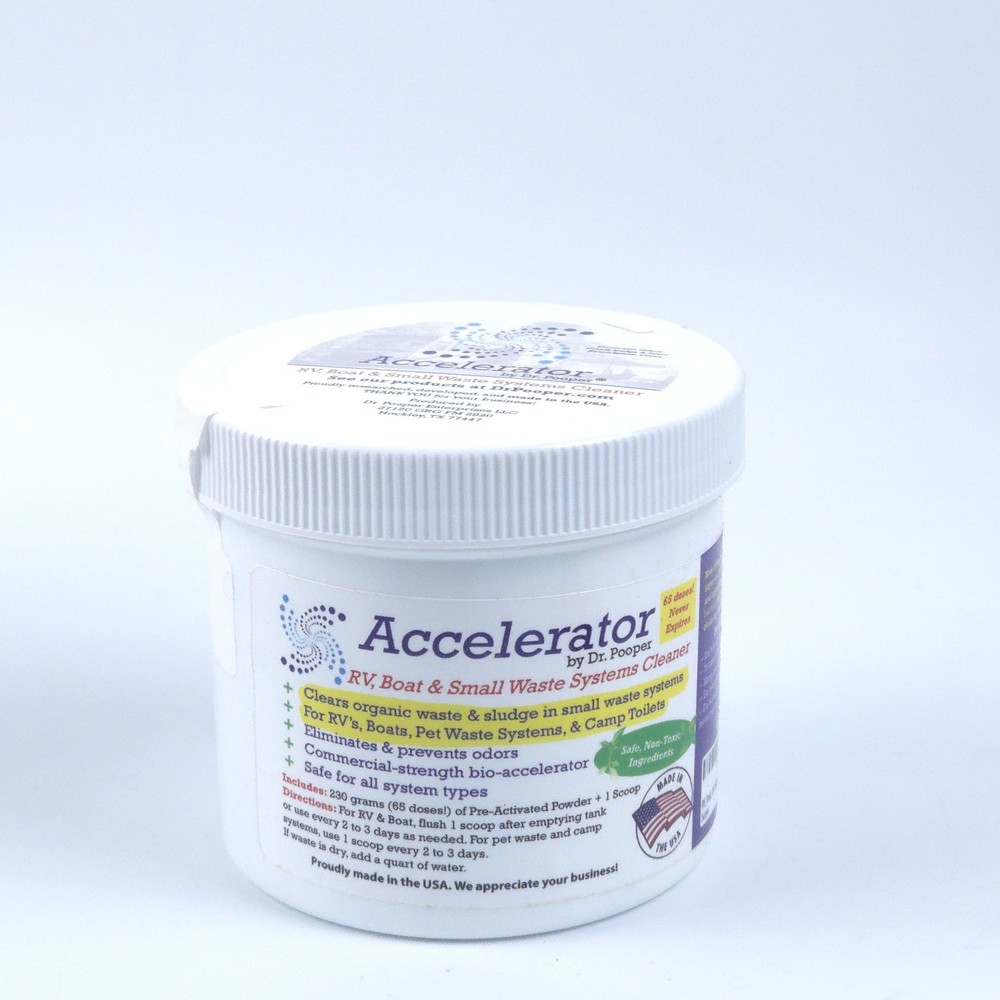 Accelerator By Dr. Pooper RV Boat & Small Waste Systems Cleaner 65 Doses, Scoops