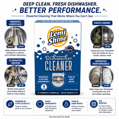 Lemi Shine 4 Count Dishwasher Cleaner Powder 4 -Pack
