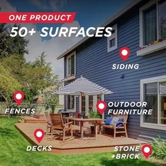 2 Pack 30 Seconds 1Gal Outdoor Cleaner Concentrate All-Surface for Mildew & Mold