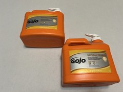 Brand New x2 GOJO 0948-04 Natural Orange Hand Cleaner in Half-Gallon Pump Bottle