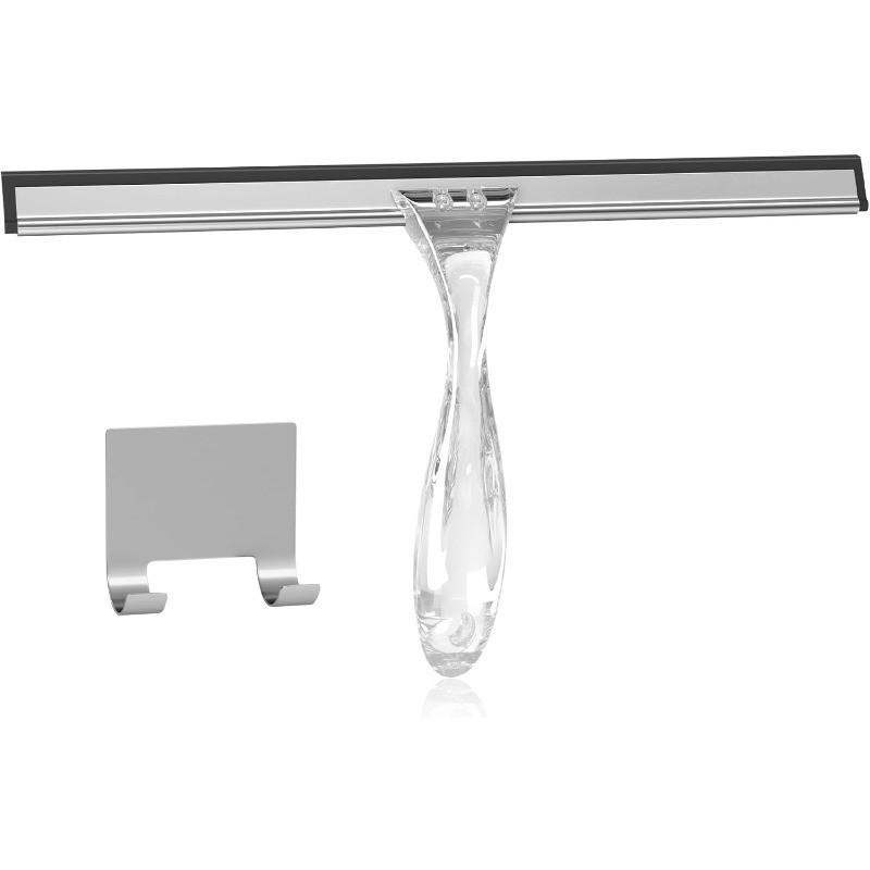 Squeegee for Shower Glass Door Shower Squeegee All-Purpose Squeegee W/ Hook