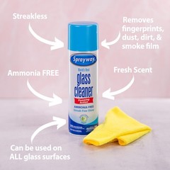 Sprayway Glass Cleaner Foaming Aerosol Spray, 19oz, Pack 19 Ounce (Pack of 2)