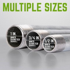 BK Products 1/2 in. MPT x 2-1/2 in. L Galvanized Steel Nipple (Pack of 5)