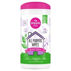 Baby All-Purpose Cleaning Wipes Plant-Based Lavender 75 Count Safe Gentle New