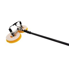 110V Double Head Electric Solar Photovoltaic Cleaning Machine 4m Telescopic Rod