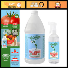 Natural Fruit & Vegetable Wash – Plant-Derived Cleaner for Dirt & Wax Removal, 1