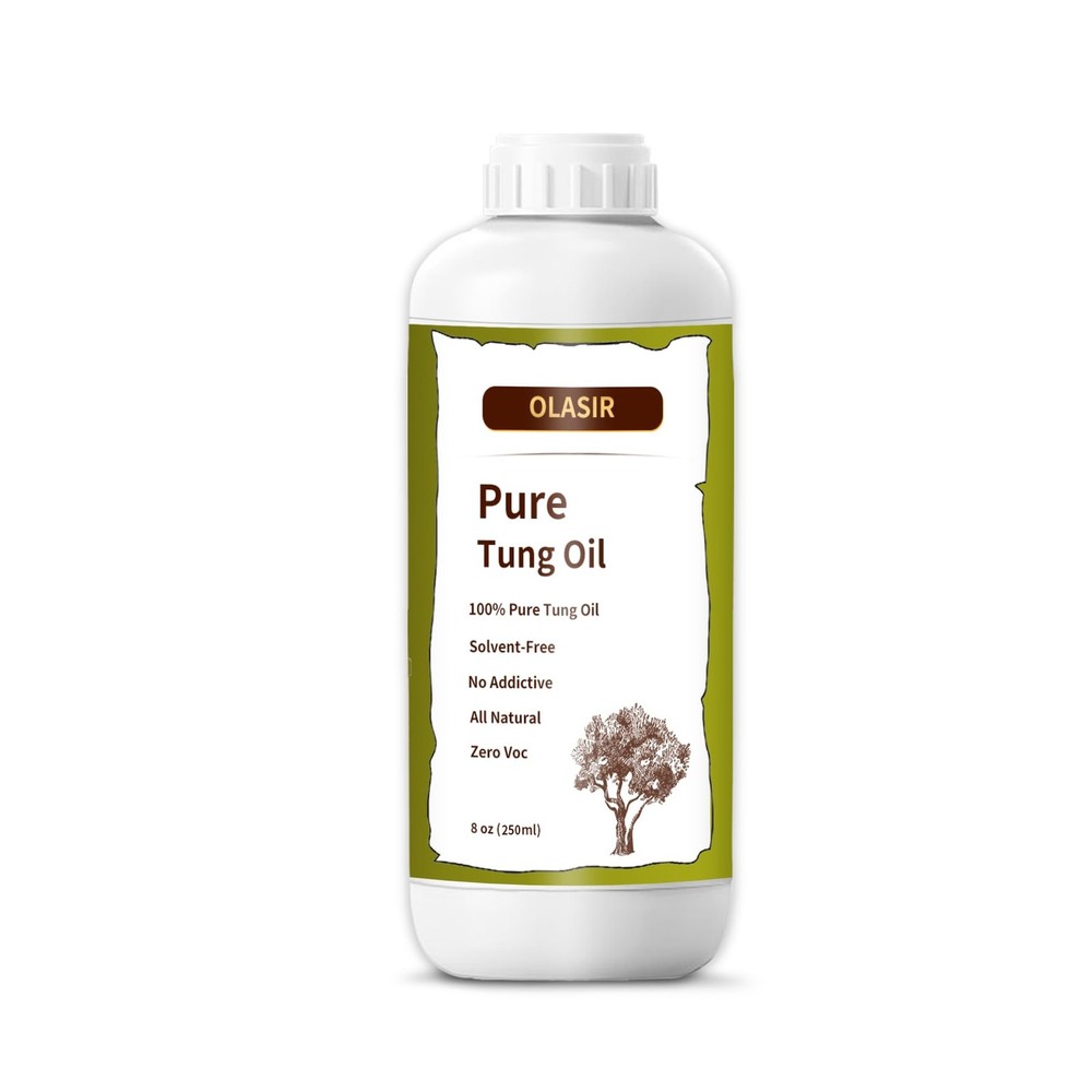 8 oz 100% Natural Pure Tung Oil for Wood Finishing Food Grade Safe, Waterproof T