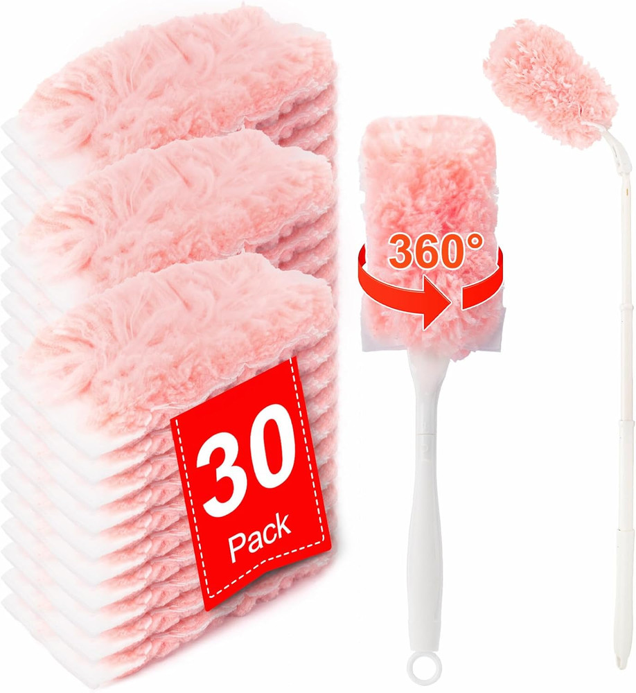 Heavy Duty Duster Refills Kit for Swiffer Duster, 4X Microfiber Multi Surface Du