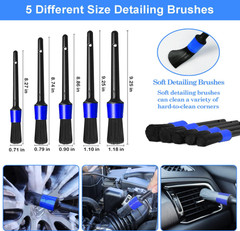 Kit de limpieza para autos 26 piezas con cepillos para interior y exterior,Nuevo