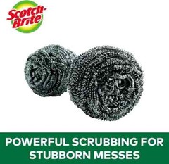 Scotch-Brite Stainless Steel Scrubber, Dish Scrubbers for Cleaning 3 Scrubbers