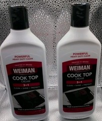 Weiman Glass Cooktop Heavy Duty Cleaner & Polish – Shines and Protects -2 Pack